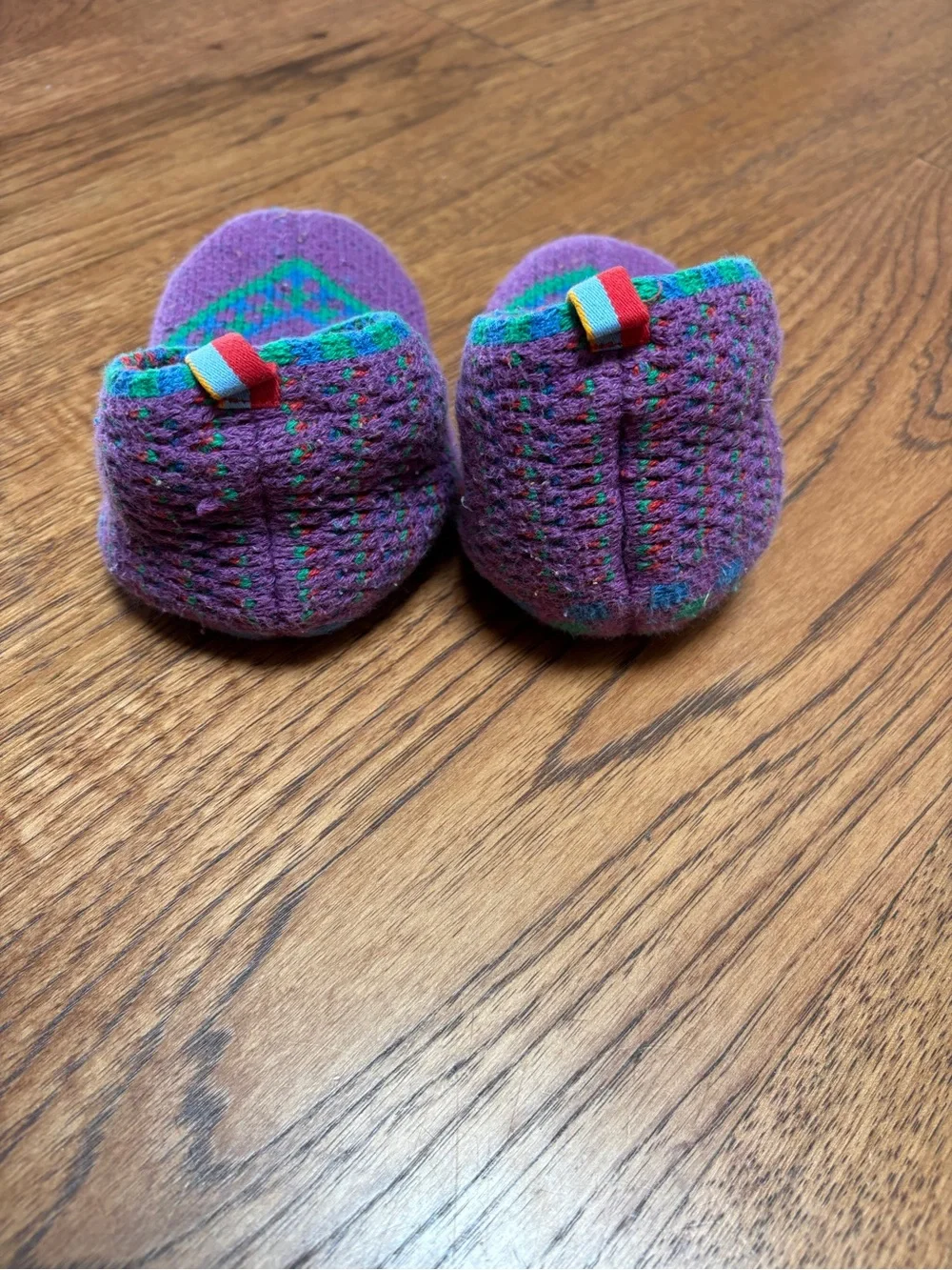 Bombas Kids Purple, Green & Blue Patterned Slipper Socks